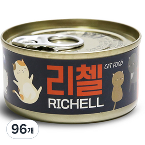 테비토퍼 고양이 리첼 캔, 참치, 80g, 96개