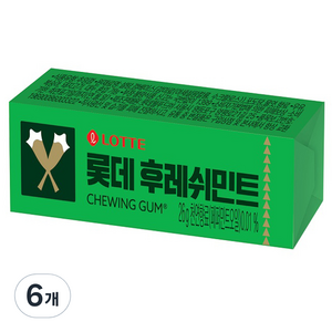 롯데웰푸드 롯데 후레쉬민트 껌, 26g, 6개