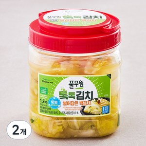 풀무원 톡톡 썰은 백김치 PET, 1.2kg, 2개