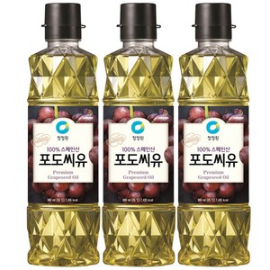 청정원 포도씨유, 900ml, 3개