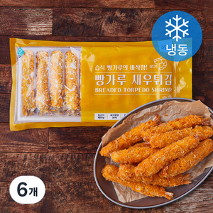 지엔씨푸드 빵가루 새우튀김 새우함량 30% 10미 (냉동), 300g, 6개