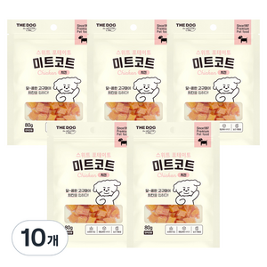 더독 강아지 미트코트 기호성 조합 스위트포테이토, 80g, 10개, 치킨맛