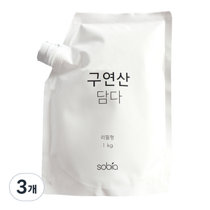 소비아 담다 구연산, 1kg, 3개