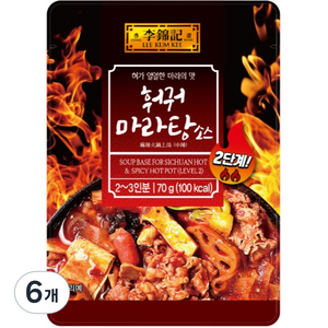 오뚜기 이금기 훠궈 마라탕 소스 2단계, 70g, 6개