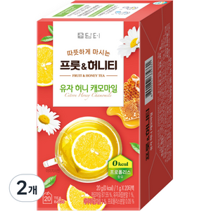 담터 프룻 허니티 유자 허니 캐모마일, 1g, 20개입, 2개