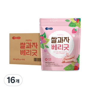 베베쿡 처음먹는 쌀과자, 베리굿, 16개, 25g