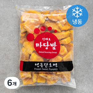 마당발 탈피 단호박 (냉동), 1kg, 6개