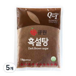 큐원 흑설탕, 1kg, 5개