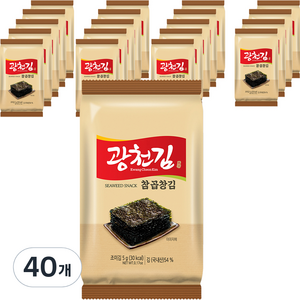 광천김 참 곱창 도시락김, 5g, 40개