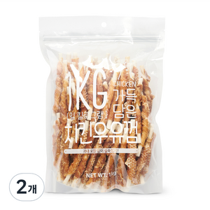 슈퍼츄 일킬로그램 가득담은 강아지 육포, 혼합맛(치킨/우유), 1kg, 2개