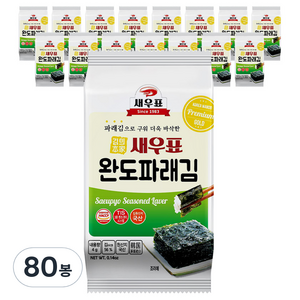 새우표 완도 파래 도시락김, 4g, 80개