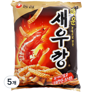 농심 매운새우깡, 90g, 5개