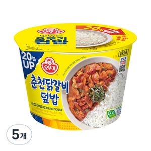 오뚜기 컵밥 춘천닭갈비덮밥, 310g, 5개