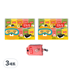 광천김 카카오프렌즈 재래 도시락김 5g x 40p + 장바구니 랜덤발송, 120개