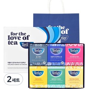 테틀리 홍차 허브차 선물 세트 + 쇼핑백 세트, 티백 6종 x 4p + 쇼핑백, 2세트