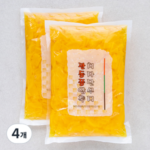 관동풍 압축 치자단무지 2p, 2kg, 4개