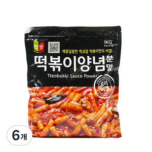 첫맛 떡볶이 양념 분말, 1kg, 6개