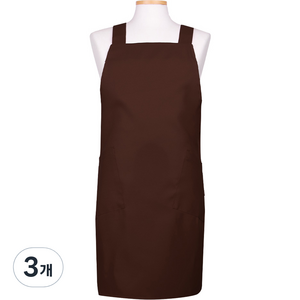 로사홈 무지 엑스자 앞치마 단추 XL, 밤색, 3개