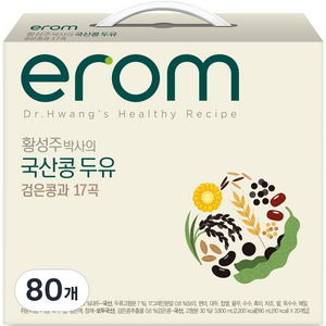 이롬 황성주 박사의 검은콩과 17곡 두유, 190ml, 80개