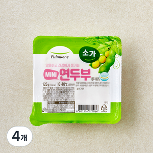 풀무원 소가 미니 연두부, 125g, 4개