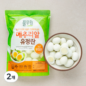 풀무원 깐메추리알 유정란, 450g, 2개