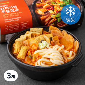 프레시지 푸짐한 김치어묵 우동전골 밀키트 2~3인분 (냉동), 1.49kg, 3개