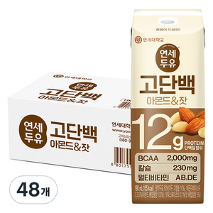 연세두유 고단백 아몬드 앤 잣, 190ml, 48개