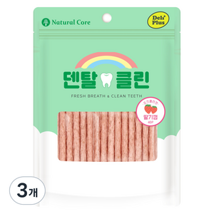 네츄럴코어 강아지 델리플러스 포크콜라겐 딸기껌 40p, 딸기, 200g, 3개