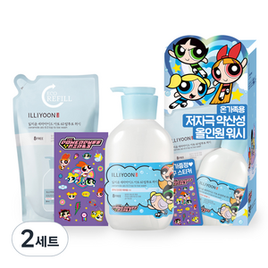 일리윤 세라마이드 아토 6.0 탑투토워시 파워퍼프걸 에디션 500ml x 2종 세트, 2세트