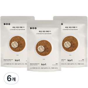 카트 버섯 비프 카레, 150g, 6개