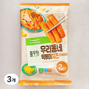 풀무원 우리동네 떡볶이 치즈 2인분, 325g, 3개