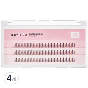메리쏘드 쁘띠착 인조 속눈썹 A형 10mm, 블랙, 4개