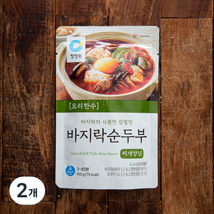 대상 청정원 바지락 순두부찌개 양념, 150g, 2개