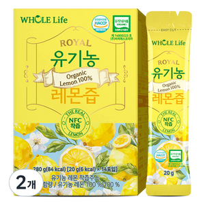 WHOLELIFE 유기농 레몬즙 14p, 280g, 2개