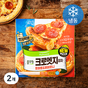 풀무원 크로엣지 피자 토마토&페퍼로니 (냉동), 350g, 2개