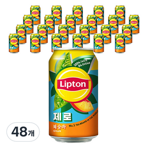 립톤 제로 복숭아 아이스티, 355ml, 48개