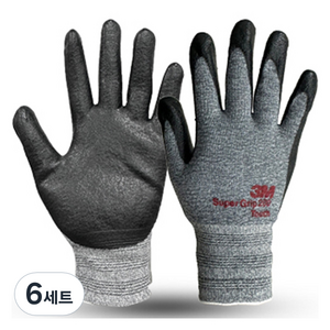 쓰리엠 슈퍼그립 200 터치 안전장갑 양손세트, 6세트