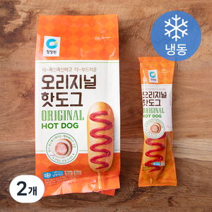 청정원 오리지널 핫도그 5개입 (냉동), 375g, 2개