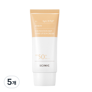 싸이닉 수분 톤업 파데스킵 선크림 SPF+ PA++++, 50g, 5개