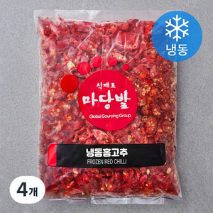 마당발 중국산 홍고추 (냉동), 1kg, 4개