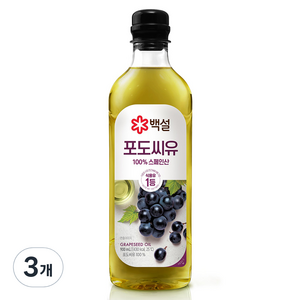 백설 포도씨유, 900ml, 3개