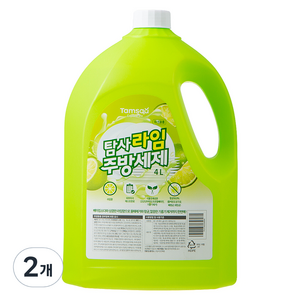 탐사 라임 주방세제, 4L, 2개