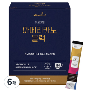 아로마빌 아메리카노 블랙, 1g, 180개입, 6개