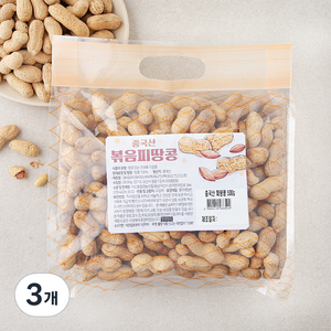 아산율림영농조합 중국산 볶음 피땅콩, 500g, 3개