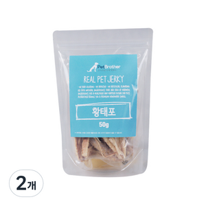 황태포 강아지 건조간식 50g, 황태, 2개