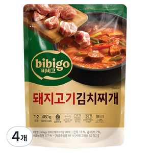 비비고 돼지고기김치찌개, 460g, 4개