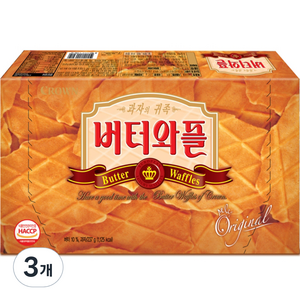 크라운제과 버터와플, 237g, 3개