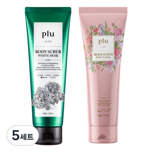 플루 오리지널 바디스크럽 화이트머스크 200g + 핑크플로럴 200g, 5개