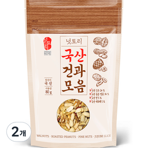 넛토리 국산건과모음, 80g, 2개