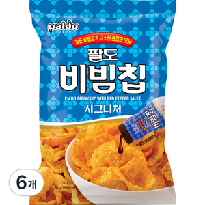 팔도 비빔칩 시그니처 스낵, 80g, 6개